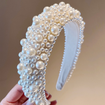 YUYOU ελαφριά πολυτελής γαλλική κορδέλα με μαργαριτάρια υψηλής ποιότητας, βαριά βιομηχανική κορδέλα με φαρδιά άκρη, κρυστάλλινα αξεσουάρ μαλλιών για πιέζοντας τα μαλλιά