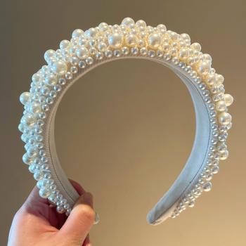 YUYOU ελαφριά πολυτελής γαλλική κορδέλα με μαργαριτάρια υψηλής ποιότητας, βαριά βιομηχανική κορδέλα με φαρδιά άκρη, κρυστάλλινα αξεσουάρ μαλλιών για πιέζοντας τα μαλλιά