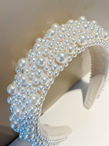 YUYOU ελαφριά πολυτελής γαλλική κορδέλα με μαργαριτάρια υψηλής ποιότητας, βαριά βιομηχανική κορδέλα με φαρδιά άκρη, κρυστάλλινα αξεσουάρ μαλλιών για πιέζοντας τα μαλλιά