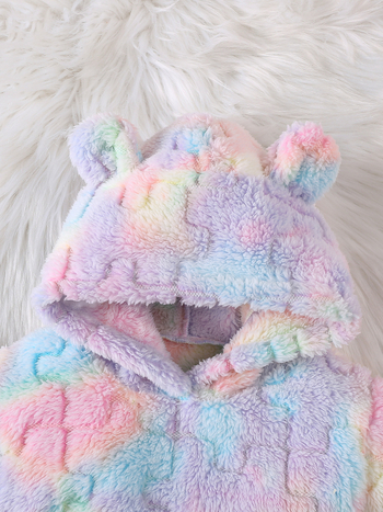 Παζλ με χρωματικό μπλοκ από παχύρρευστο ύφασμα, μπάλωμα τσέπης, στερεοφωνικό, σχήμα αυτιού, κουκούλα, τοπ και παντελόνι, χειμερινό κοστούμι