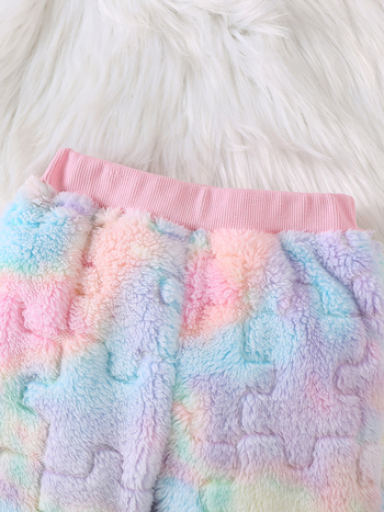 Παζλ με χρωματικό μπλοκ από παχύρρευστο ύφασμα, μπάλωμα τσέπης, στερεοφωνικό, σχήμα αυτιού, κουκούλα, τοπ και παντελόνι, χειμερινό κοστούμι