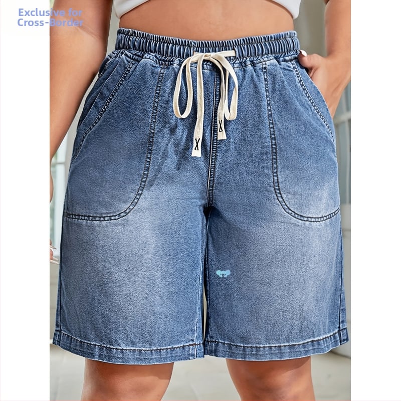 Naiste ülisuur elastne vöökoht pingutusnööriga laiade jalgadega