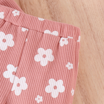 Amazon 24 Φθινοπωρινό παντελόνι με μακριά μανίκια και floral print, κοστούμι για κορίτσια