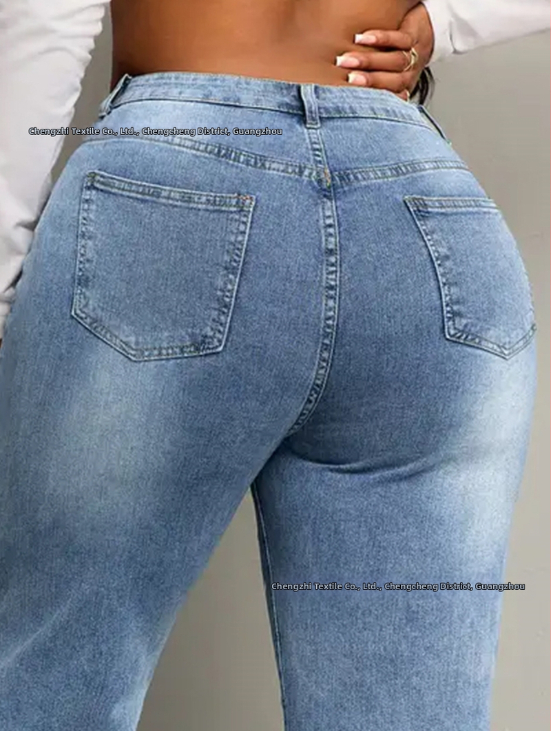 [С уважение] на склад през граница Amazon wish Европа, Америка и eBay Нови дънкови панталони за жени с големи размери от Amazon