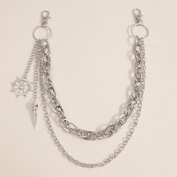 Ευρωπαϊκό και αμερικανικό πανκ στυλ Halloween γοτθικό σκούρο μυτερό ράμφος παντελόνι πηδαλίου με κεφάλι πουλιού αλυσίδα προσωπικότητα τάση χιπ χοπ παντελόνι αξεσουάρ