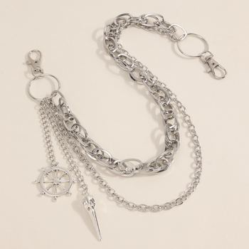 Ευρωπαϊκό και αμερικανικό πανκ στυλ Halloween γοτθικό σκούρο μυτερό ράμφος παντελόνι πηδαλίου με κεφάλι πουλιού αλυσίδα προσωπικότητα τάση χιπ χοπ παντελόνι αξεσουάρ