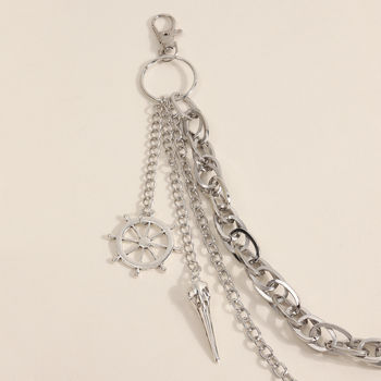 Ευρωπαϊκό και αμερικανικό πανκ στυλ Halloween γοτθικό σκούρο μυτερό ράμφος παντελόνι πηδαλίου με κεφάλι πουλιού αλυσίδα προσωπικότητα τάση χιπ χοπ παντελόνι αξεσουάρ