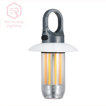 Нова преносима многофункционална къмпинг светлина с двоен източник на светлина, фенерче „две в едно“, за външна атмосфера и палатка, къмпинг светлина.