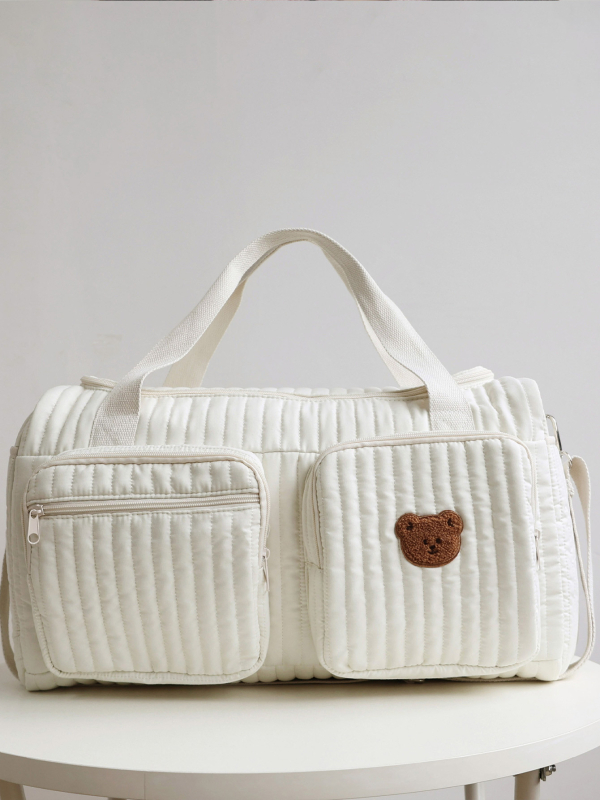 Naujas dygsniuotas mamos kelioninis krepšys, trumpiems atstumams skirtas lengvas didelės talpos bagažo krepšys, nešiojamas pečių krepšys, kasdienis krepšys mamai ir kūdikiui