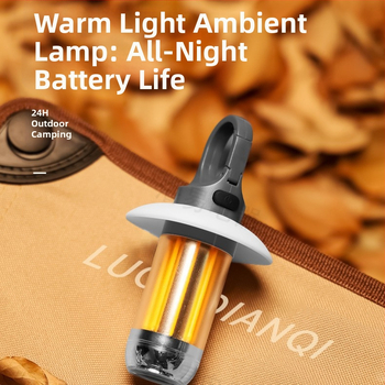 Нова преносима многофункционална къмпинг лампа с двоен източник на светлина, фенерче „два в едно“, за външна атмосфера, лампа за палатка, къмпинг лампа