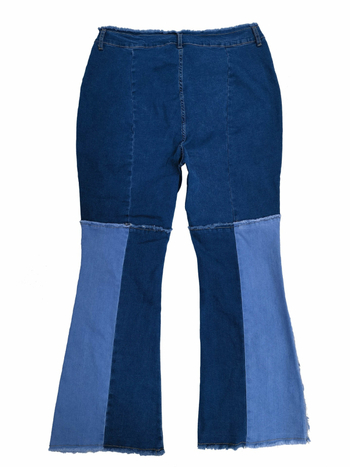 Femeii noi, cu talie înaltă, blugi denim evazați, spălați, casual, stil european și american transfrontalier