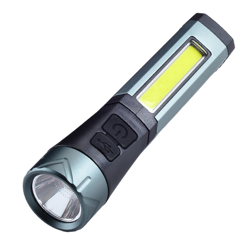 Lanternă transfrontalieră cu lumină puternică și lumină laterală reîncărcabilă de tip C Cob cu magnet, lanternă de lucru la colț de 90 de grade