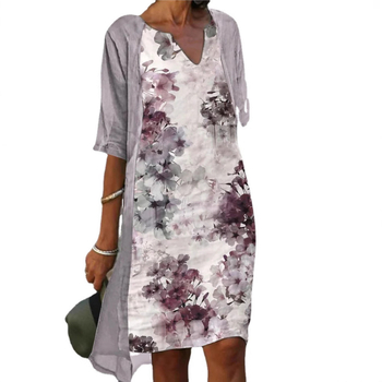 Φόρεμα δύο τεμαχίων από σιφόν με ρετρό στυλ και λινό ύφασμα Sub-Itation, σε στυλ Μέσης Ανατολής και Ευρώπης, σε στυλ Αμερικανού.