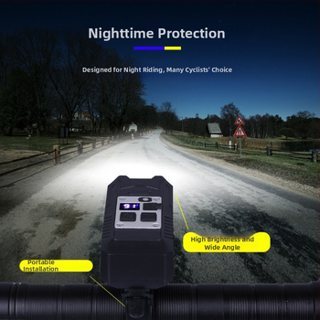 Tarpvalstybinis „Typec“ įkrovimas, didelio ryškumo naktinis dviračių žibintas, kalnų kelio žibintas, studentų dviračių žibintas