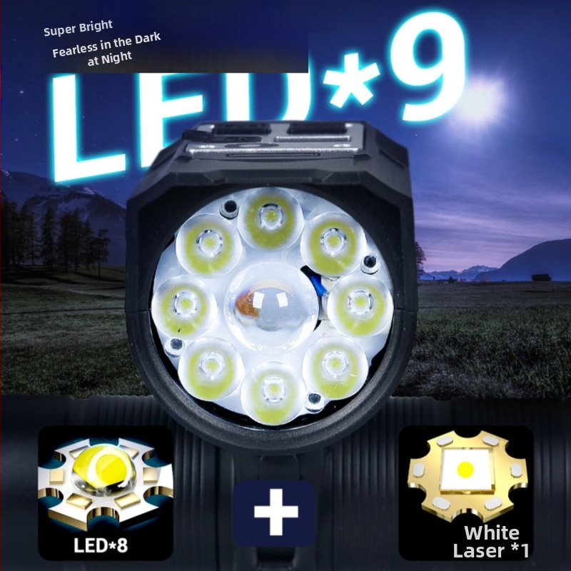 Cezhraničné nabíjanie typu Typec s vysokým jasom, nočné cyklistické svetlo, horské cestné svetlo, študentské cyklistické svetlo