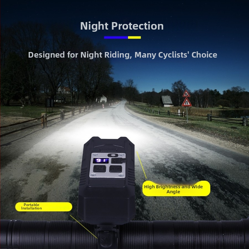 Tarpvalstybinis „Typec“ įkrovimas, didelio ryškumo naktinis dviračių žibintas, kalnų kelio žibintas, studentų dviračių žibintas