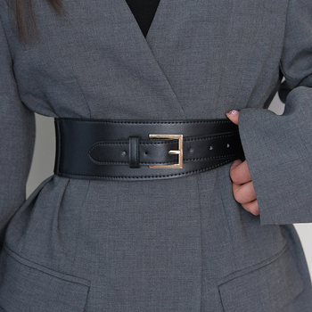 Luksuslik lai vöö naistele dekoratiivne moodne veniv must vöökoht koos moeka Instagrami stiilis mantlivööga