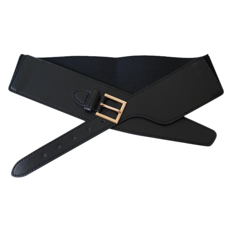 Luksuslik lai vöö naistele dekoratiivne moodne veniv must vöökoht koos moeka Instagrami stiilis mantlivööga