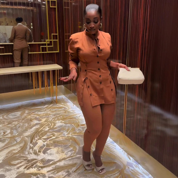 K3137 Σέξι Ευρωπαϊκό και Αμερικανικό Κολάν με Λεπτό Γιακά και Ψαλίδι, Μακρυμάνικο