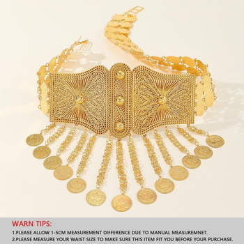 Euroopa ja Ameerika piiriülese stiiliga vööaksessuaarid, sulamist tutiga kuldmündi väljalõikega metallist vöökett, lihtne kehaga vöökett, hulgimüük