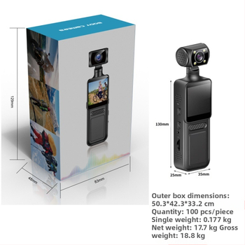 WiFi pihuarvuti kõrglahutusega õiguskaitsevahend spordi salvestamiseks ja video salvestamiseks M12 klapiga taskupükste kaamera pöörlev jalgrattakaamera