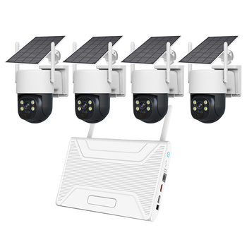 Σετ παρακολούθησης νυχτερινής όρασης 3Mp με μαύρο φως, ασύρματη εξωτερική ηλιακή κάμερα χαμηλής ισχύος Wifi με μπαταρία