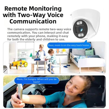 Výkonná bezdrôtová Wifi Dome kamera HD Smart Dual-Light s nahrávaním na kartu Bezdrôtová bezpečnostná kamera