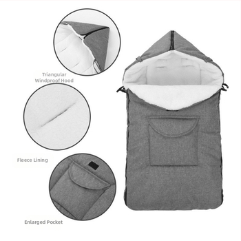 Beebi magamiskott Sügis- ja talvine ostukäru Paksendatud löögivastane tekk Vastsündinu soe külmakindel sügis- ja talvepadi