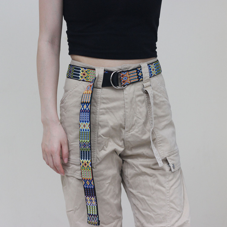 Curea din pânză pentru femei, curea lată decorativă, cool ins blugi, cu talie vintage la modă, stil etnic, acoperire cu fustă