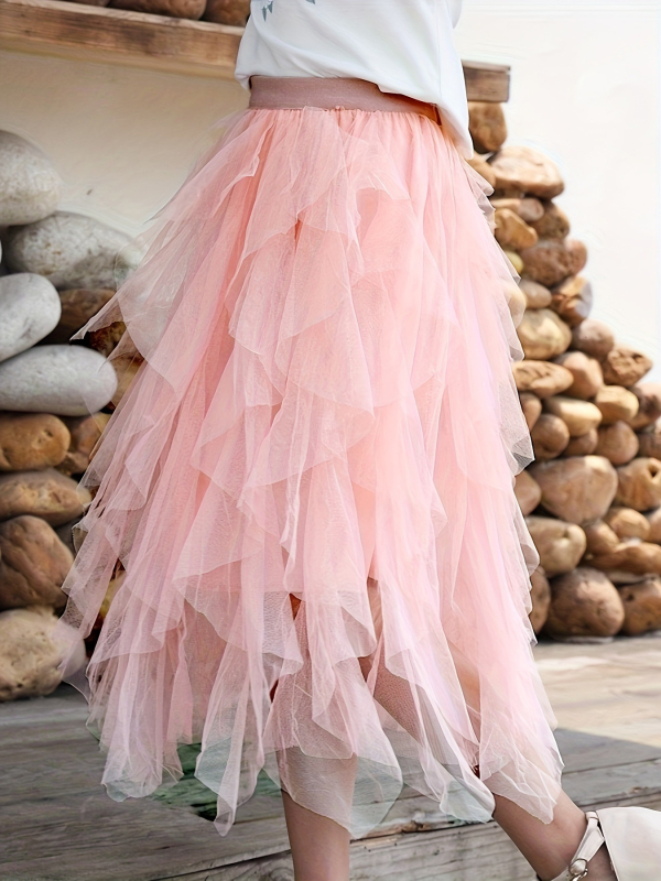 Mergaičių sijonas keturiems metų laikams, vakarietiško stiliaus, vaikiškas torto formos vaivorykštės šydo sijonas, pop sijonas, princesės sijonas, netaisyklingo tinklelio sijonas