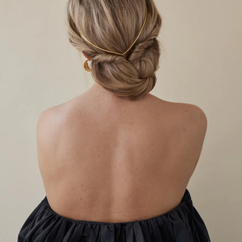 Νέα κορδέλα μαλλιών σε σχήμα V για το πίσω μέρος, κομψή, κομψή νυφική, πολυτελής κορδέλα κεφαλιού, μεταλλική ρετρό, απλή, αξεσουάρ μαλλιών