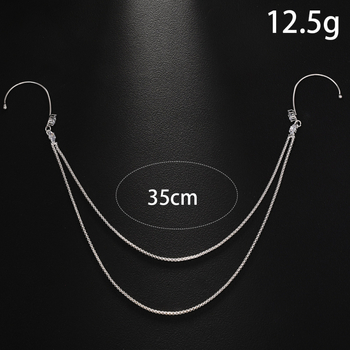 Νέα διπλή στρώση γυναικείου κεφαλόδεσμου για το πίσω μέρος του κεφαλιού, απλό ρετρό μεταλλικό καπέλο με σχέδιο niche design Sense, κεφαλόδεσμος για το πίσω μέρος