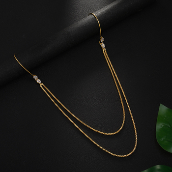 Νέα διπλή στρώση γυναικείου κεφαλόδεσμου για το πίσω μέρος του κεφαλιού, απλό ρετρό μεταλλικό καπέλο με σχέδιο niche design Sense, κεφαλόδεσμος για το πίσω μέρος