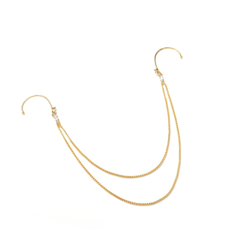 Νέα διπλή στρώση γυναικείου κεφαλόδεσμου για το πίσω μέρος του κεφαλιού, απλό ρετρό μεταλλικό καπέλο με σχέδιο niche design Sense, κεφαλόδεσμος για το πίσω μέρος