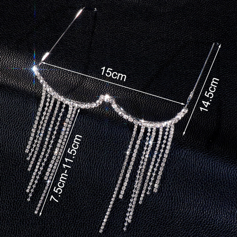 Karštai parduodami tarpvalstybiniai akinių rėmeliai su cirkoniais be lęšių, madingi akinių rėmeliai su kutais, madingi interneto įžymybių gatvės fotografavimo veido aksesuarai.