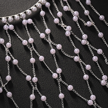 Ευρωπαϊκή και αμερικανική νέα κορδέλα με μαργαριτάρια και φούντα, σχέδιο με πλέγμα, φόρεμα με νεράιδα, ευέλικτα αξεσουάρ για το κεφάλι