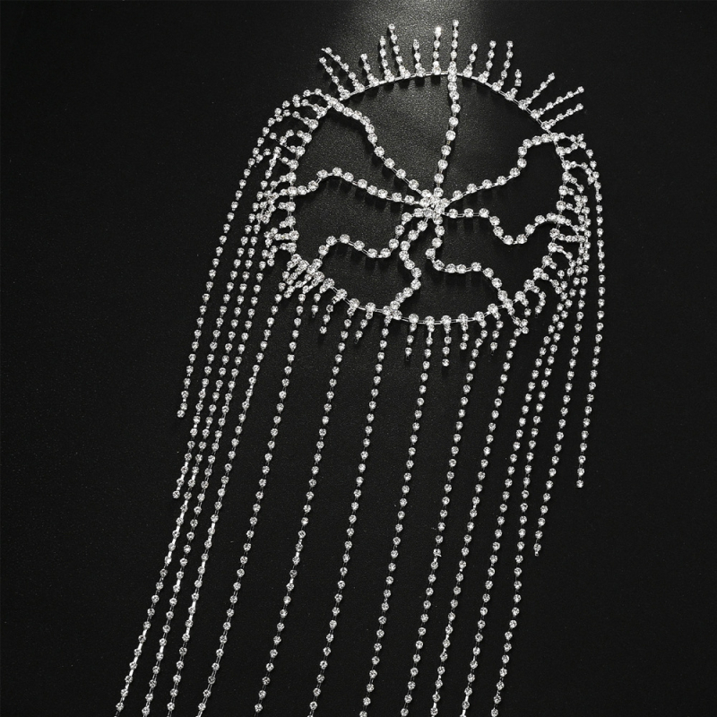 Tarpvalstybinis, karštai parduodamas, tinklelio formos, kutais dekoruotas plaukų vėrinys, etninio stiliaus, paprastas, cirkonio spalvos galvos apdangalas, scenos pasirodymo plaukų aksesuarai, plaukų vėrinys.