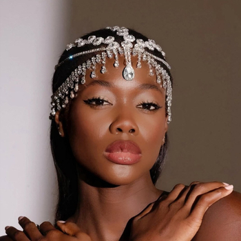 Tarpvalstybinis karšto pardavimo vandens lašo kutais kaktos grandinėlė nuotakos papuošalai madingi prabangūs cirkonio galvos juosta