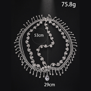 Tarpvalstybinis karšto pardavimo vandens lašo kutais kaktos grandinėlė nuotakos papuošalai madingi prabangūs cirkonio galvos juosta