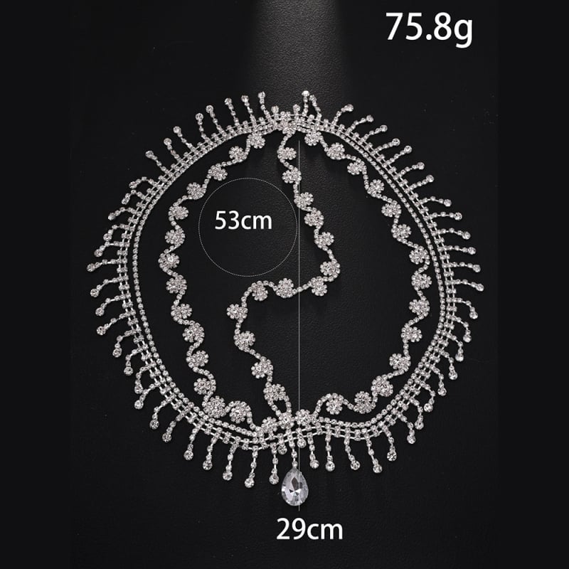 Tarpvalstybinis karšto pardavimo vandens lašo kutais kaktos grandinėlė nuotakos papuošalai madingi prabangūs cirkonio galvos juosta