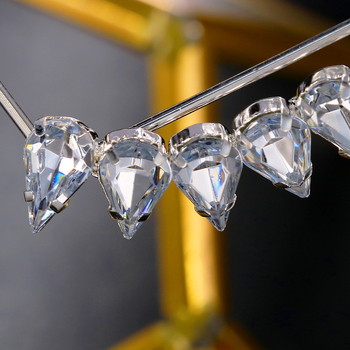 Европейски и американски трансгранични популярни аксесоари за лице, музикален фестивал, топка с пискюли, рамка за очила с форма на капка вода, рамка за аксесоари с кристали