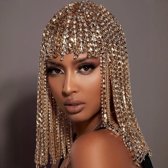 „Amazon“ perkamiausia plaukų grandinėlė su kutais, pankroko stiliaus cirkonio galvos apdangalas, suasmeninti aksesuarai, moteriška plaukų grandinėlė