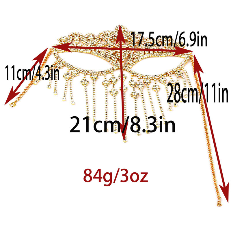 Euroopa ja Ameerika rhinestones isiksuse tutiga mask Halloweeni lihtsate moepallidega aksessuaaride kõrvarõngaste peakatetega