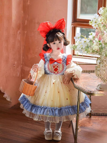 Lányok Hófehérke hercegnő ruha Tavaszi Lolita Gyermek ruha Tavaszi lány ruha 2025 Új Szoknya