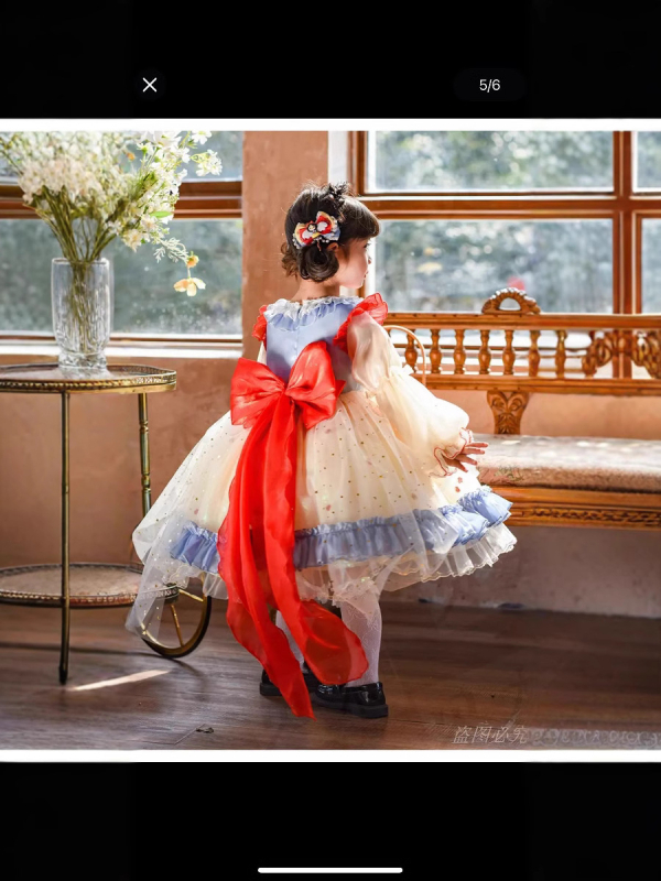 Lányok Hófehérke hercegnő ruha Tavaszi Lolita Gyermek ruha Tavaszi lány ruha 2025 Új Szoknya