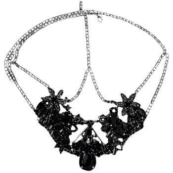 Външна търговия Гореща разпродажба Черна модна маска Дамска луксозна маска с кристали Маска Хелоуин парти Декорация за бала