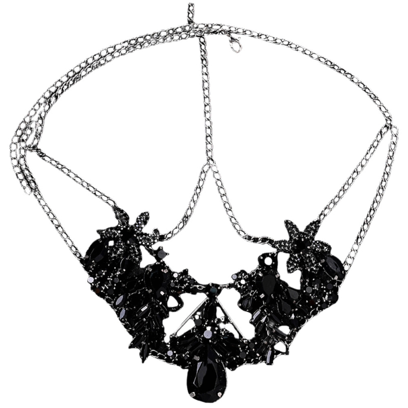 Външна търговия Гореща разпродажба Черна модна маска Дамска луксозна маска с кристали Маска Хелоуин парти Декорация за бала