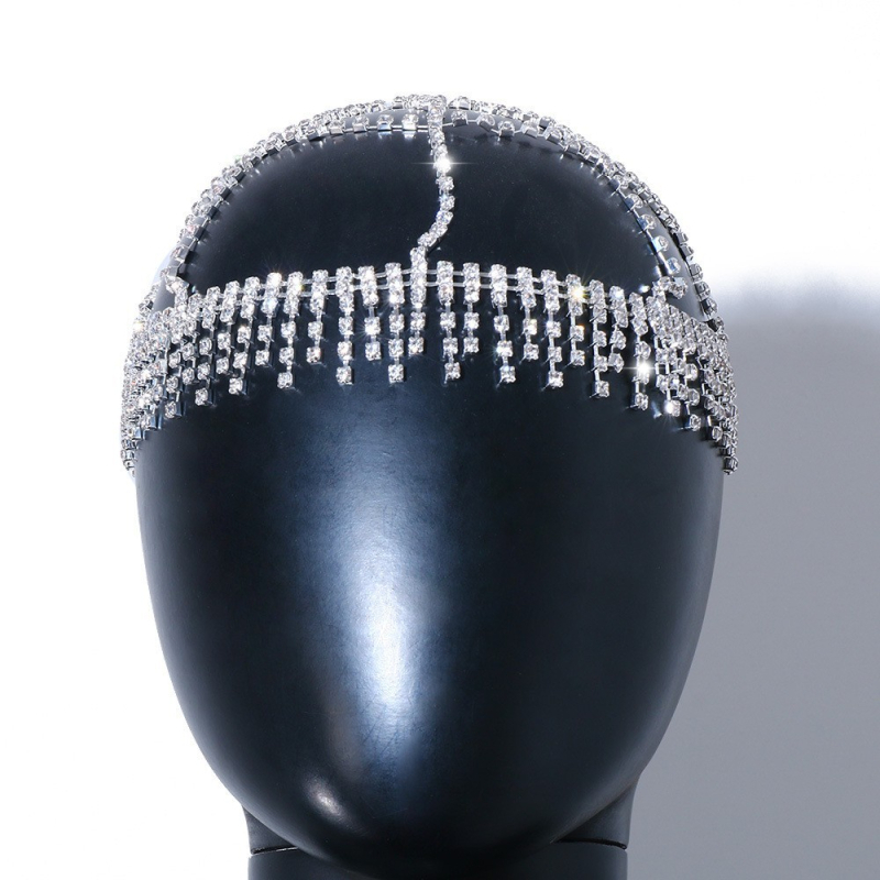 Pălărie nouă cu strasuri și ciucuri, modă transfrontalieră europeană și americană, performanță scenică cu diamante, accesorii de păr, bandă de păr pentru femei