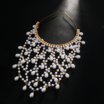 AliExpress Εκρηκτική Κορδέλα για Καπέλο με Πλέγμα Γυναικεία Κορδέλα για Καπέλο με Μαργαριτάρια του 1920 Μποέμ Μόδα Ρετρό Καπέλα