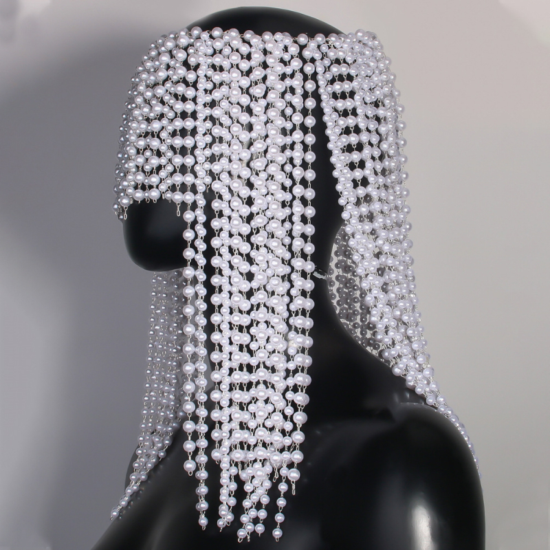 Rankų darbo europietiškos ir amerikietiškos nuotakos formos galvos apdangalai su karštais perlais, kutais, šaudymo scenos plaukų aksesuarai, skirti nuotakai ir kitiems pasirodymams.